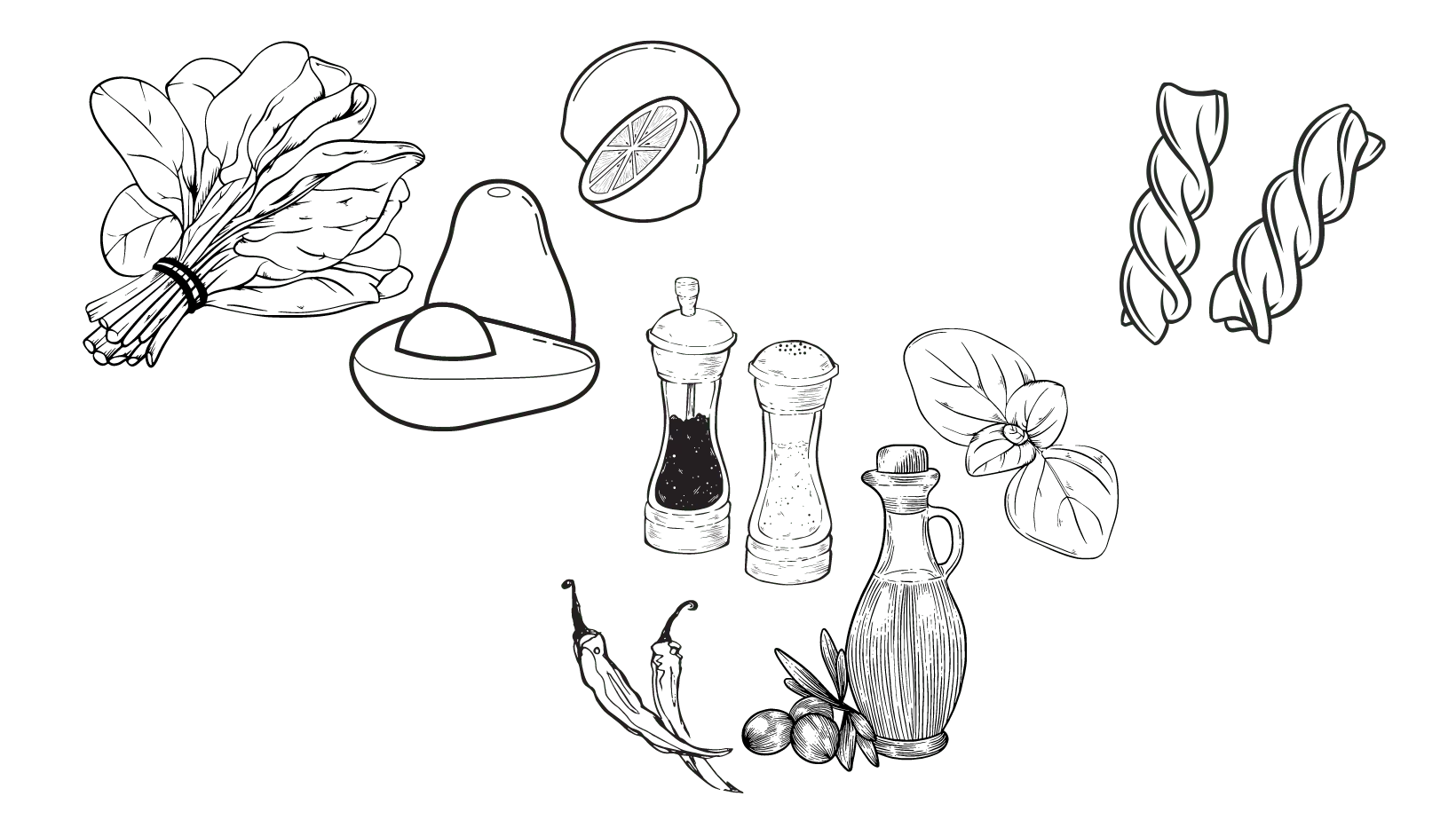 avocadopasta ingredienten